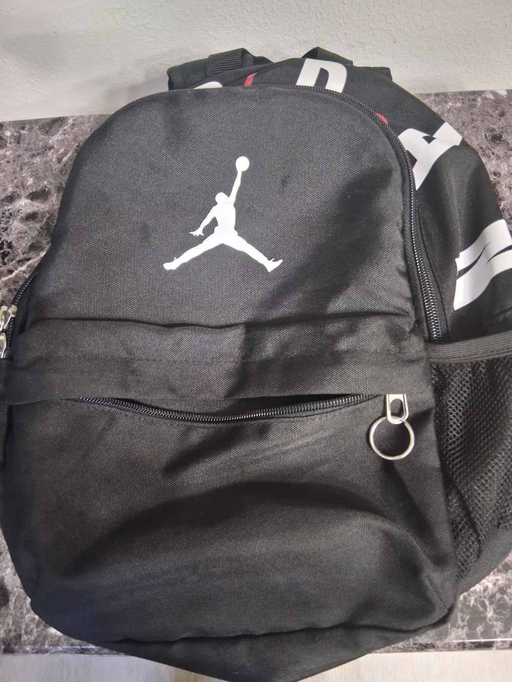 Jordan Black Backpack with White Jumpman Logo